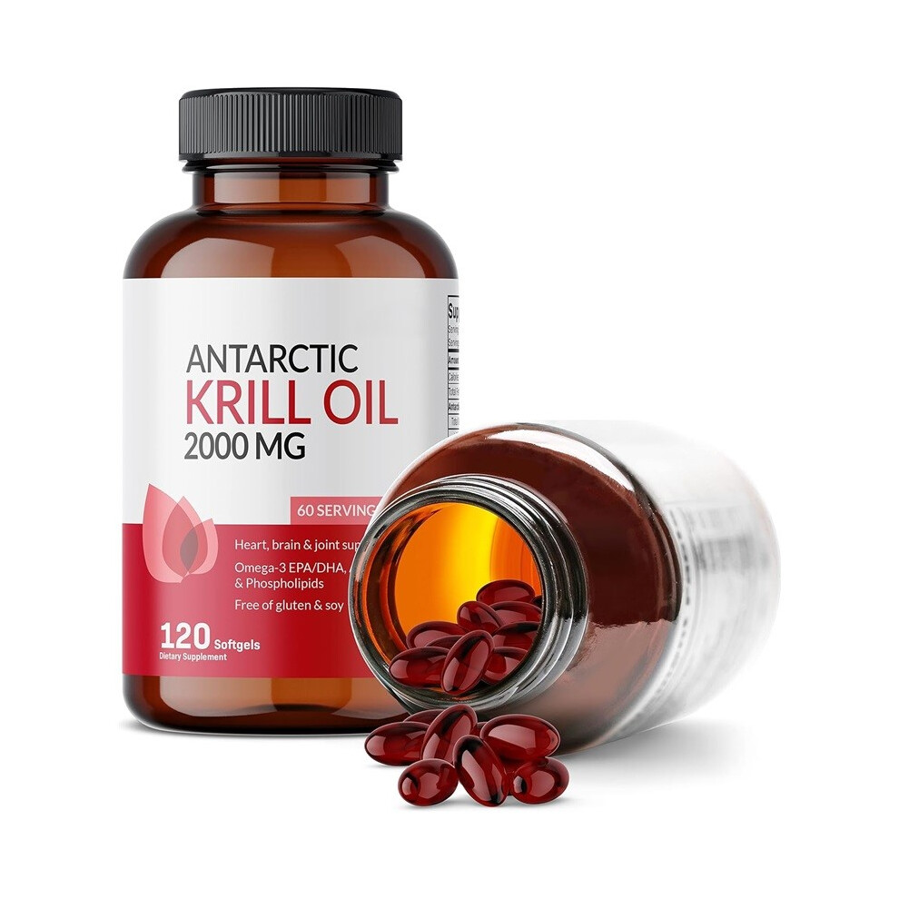 (size) Futurebiotics Antarctic Krill Oil 2000mg with Astaxanthin, Omega-3s EPA, DHA and Phospholipids - 100% Pure Premium Krill Oil  â 120 Softgels