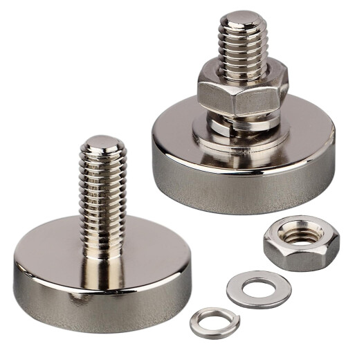 Neodym-Topfmagnete, M8-Gewinde, 100 lb, 2er-Pack