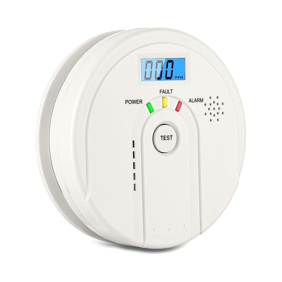 85Db Carbon Monoxide Detector, Co Detector With Lcd Display, En 50291 Battery Operated Carbon Monoxide Detector (3 Aa Batteries Not Included) 9027480735001