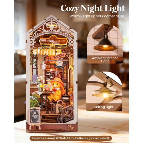 Rolife Holiday Cafe DIY Book Nook Kit 2