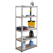 KCT Garage Shelving Unit 375kg Capacity Metal Heavy Duty 5 Tier Level Storage Workshop Shed Shelf Green