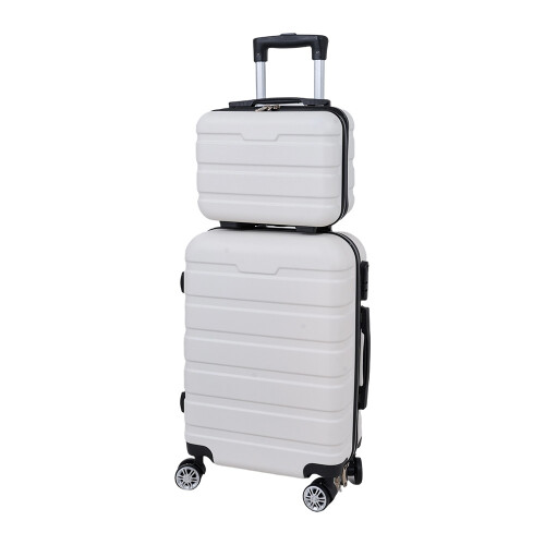 Living And Home 14+20 inch Lightweight ABS Hard Shell Suitcase