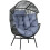 String Rattan Egg Chair, with Padded Seat Cushion 1