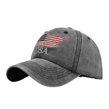 Patriotic Baseball Kasket Bomuld Snapback Grå