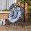 String Rattan Egg Chair, with Padded Seat Cushion 7