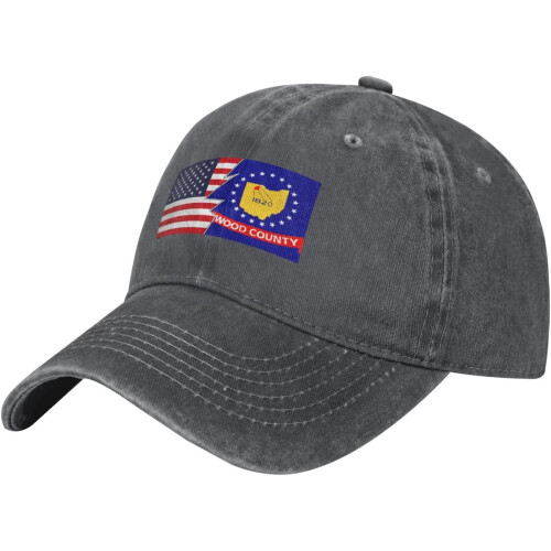 Καπέλο μπέιζμπολ Wood County Ohio Flag Unisex με ρυθμιζόμενο λάστιχο