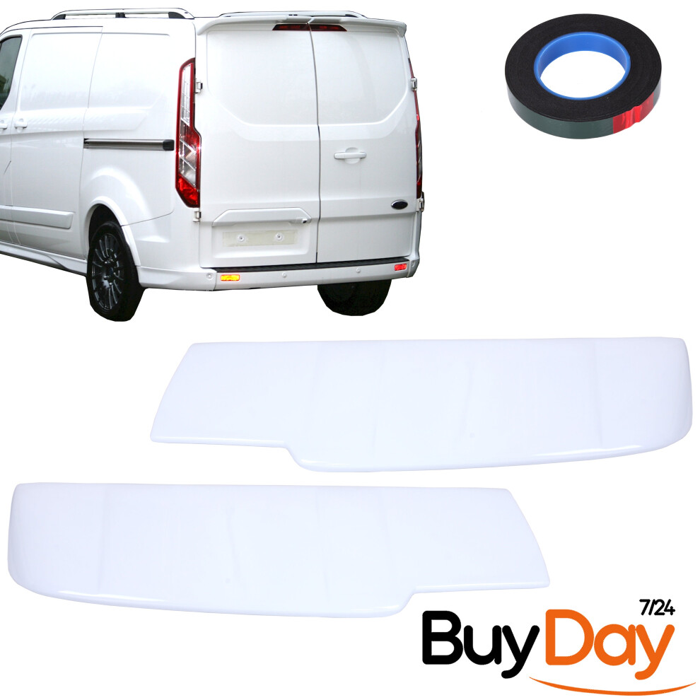 For Ford Transit Custom Rear Spoiler Painted Panther Barn Door (2013-2024) Black 769152628455