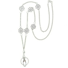 Metalen ketting met koord voor sleutels, badges en brillen