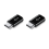 2er-Pack Kurzer Adapter von Android auf USB-C Black 1