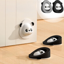Panda-Türstopper mit Saugnapf, grau, 6,8 x 5,8 cm