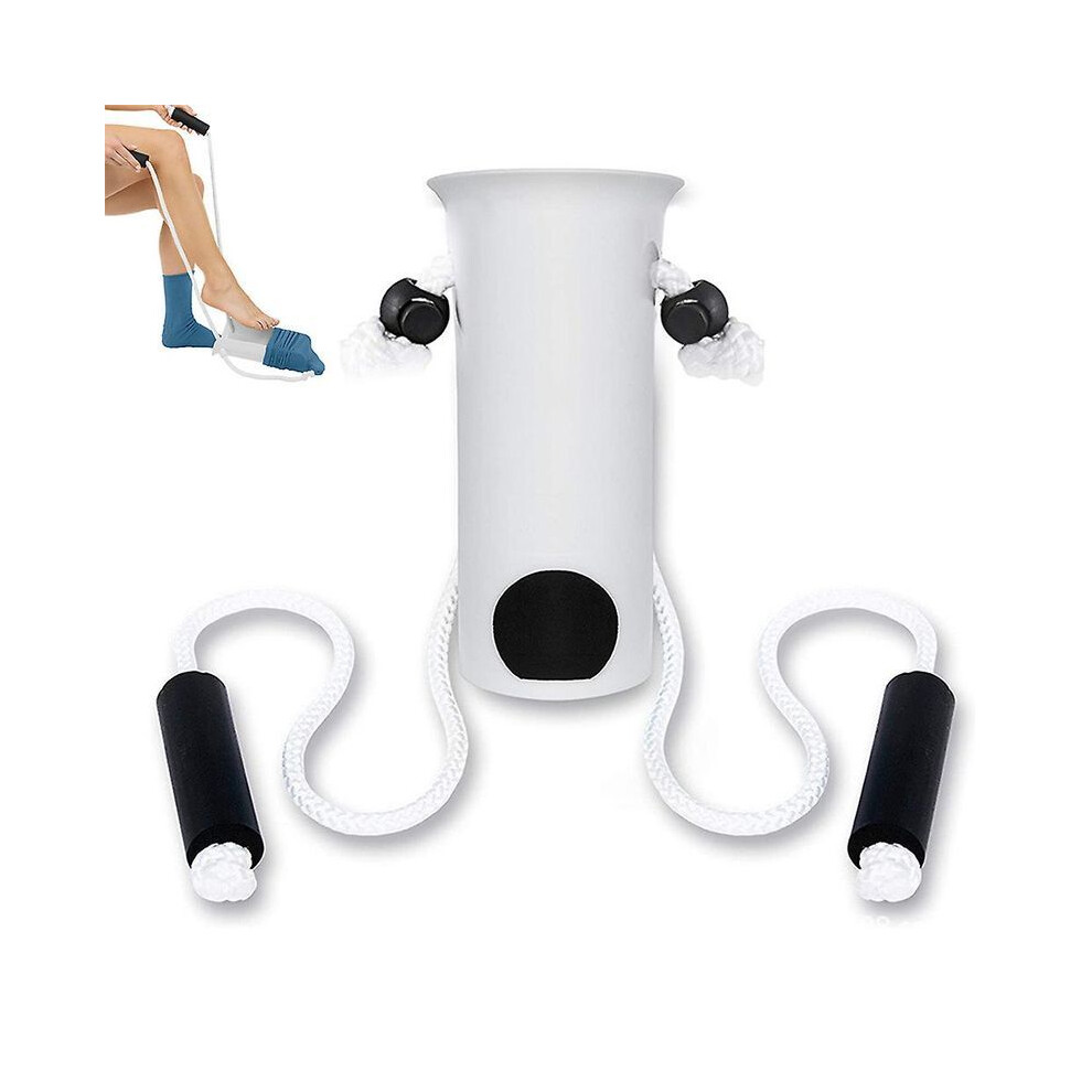 White Easy Loading And Unloading Slider Puller Auxiliary Device Sock Assistant Auxiliary Tool Elderly, Elderly, Pregnant Women