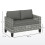 Two-Seater Rattan Outdoor Sofa - Light Grey 2