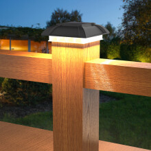 Solar Light Solar Post Cap Light Outdoor Lamp Garden Courtyard Decoration Warm White