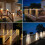 Solar Light Solar Post Cap Light Outdoor Lamp Garden Courtyard Decoration Warm White 3