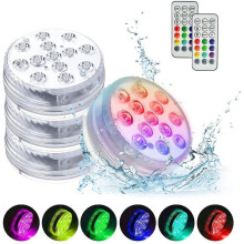 Hot Tub Lights Waterproof, 4 Pack Underwater Pond Lights, 13 Leds Rgb Multicolor