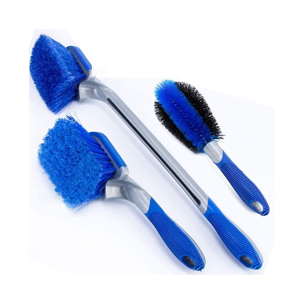 3Pcs/Set Long Brush For Rims And Tires Brush For Car Tire Brushes Blue 9027480770743