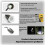 Multi-functional with Magnet Charging Rotary Zoom Turn Work Light Glare Flashlight, XPE Charging Section US Plug(Silver) 5