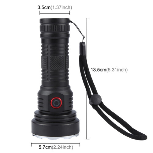 W5201-1 19 LEDs 3200LM Super Bright Rechargeable Flashlight(Black) 1