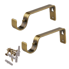 (Brass) Metal Curtain Pole Bracket 28mm 2pcs