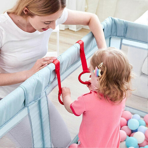 Pull Tab - Crib Baby Toy Trap With Plastic Handle, Used For Parenting Accessories, Four Different Colors 2