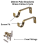 (Brass) Metal Curtain Pole Bracket 28mm 2pcs 3