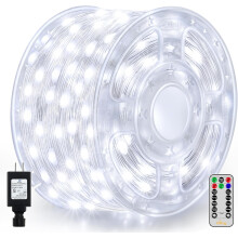 String lights 600 LED 60 meters, cold white string lights IP67 Waterproof with remote control 8 modes Timer Dimmable, Connect Christmas lights compat