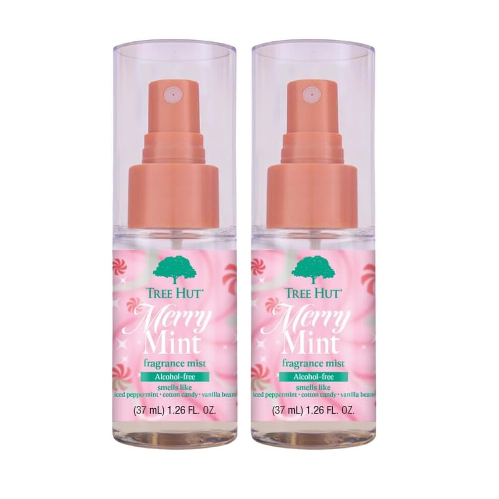 Tree Hut Mini Merry Mint Fragrance Mist, 2 Fl Oz (Pack Of 2)