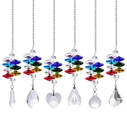 Κρυστάλλινο Suncatcher, Υψηλής Διάθλασης K9Crystal, Πεταλούδα από Ανοξείδωτο Ατσάλι,