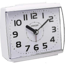 Analog alarm clock compatible the elderly, silent without ticking with snooze and backlight, crescendo loud alarm, large numbers compatible easy read