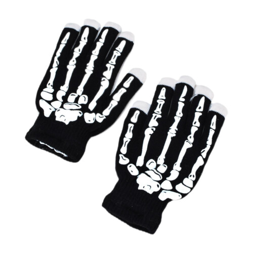 LED-lysende hansker med beindesign – 1 par