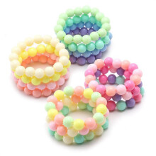 Conjunto de pulseiras infantis de miçangas – 10 peças multicoloridas em ABS