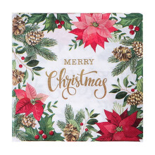 20er-Packung bedruckte Papierservietten für Weihnachten, 16,5 cm