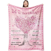 Weiche Fleece-Überwurfdecke für Teenager, 152 x 127 cm