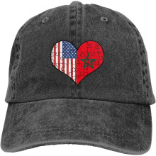 Vintage justerbar baseballcaps med Jamaica-flaggdesign