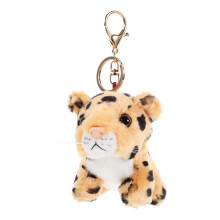 Plüsch-Leoparden-Schlüsselanhänger – PP-Baumwolle – 10 cm