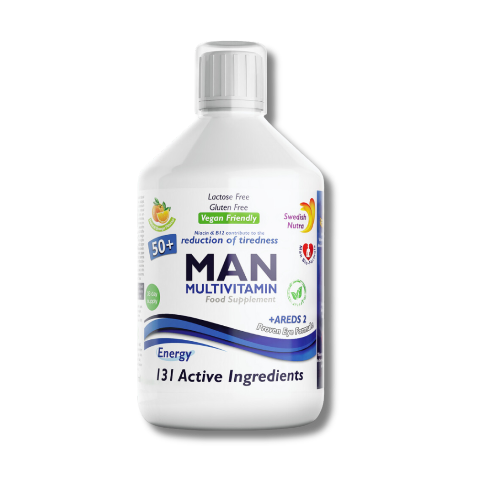 Swedish Nutra Men 50+ Multivitamin Liquid Orange 500Ml