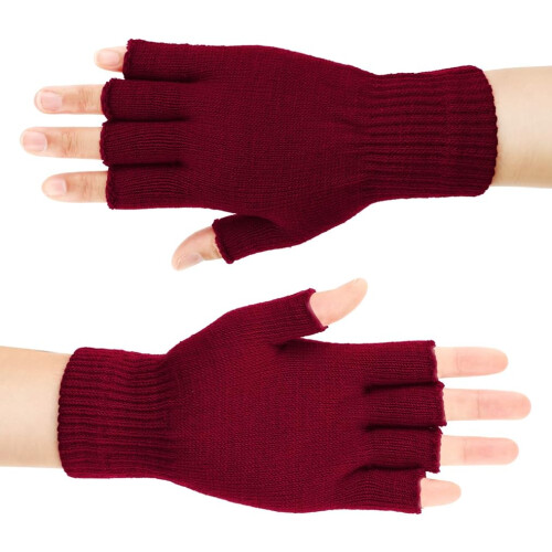 Vinterfingerløse handsker – blød polyester – én størrelse