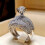 Women's 925 Silver White Sapphire Wedding Ring Set 1