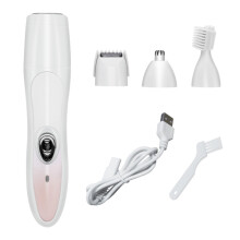 Elektrische 4-in-1 epilator voor dames, multifunctioneel, met waterreiniging en scheerfunctie (roze)
