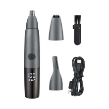 Tagliapeli digitale elettrico per naso completamente lavabile, colore: grigio 3 in 1