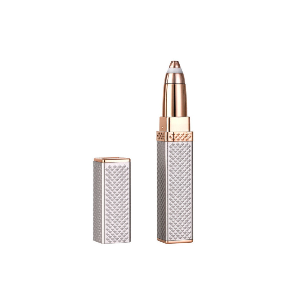 Gold Two In One Usb Rechargeable Lipstick Shaver Lady Eyebrow Trimmer