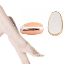 Women's Manual Hair Removal Device with Crystal Gentle Exfoliating Glass (Rose Gold)