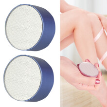 Sold in sets of 2. Manual, compact, portable, double-sided nano-hair removal and foot file (blue).