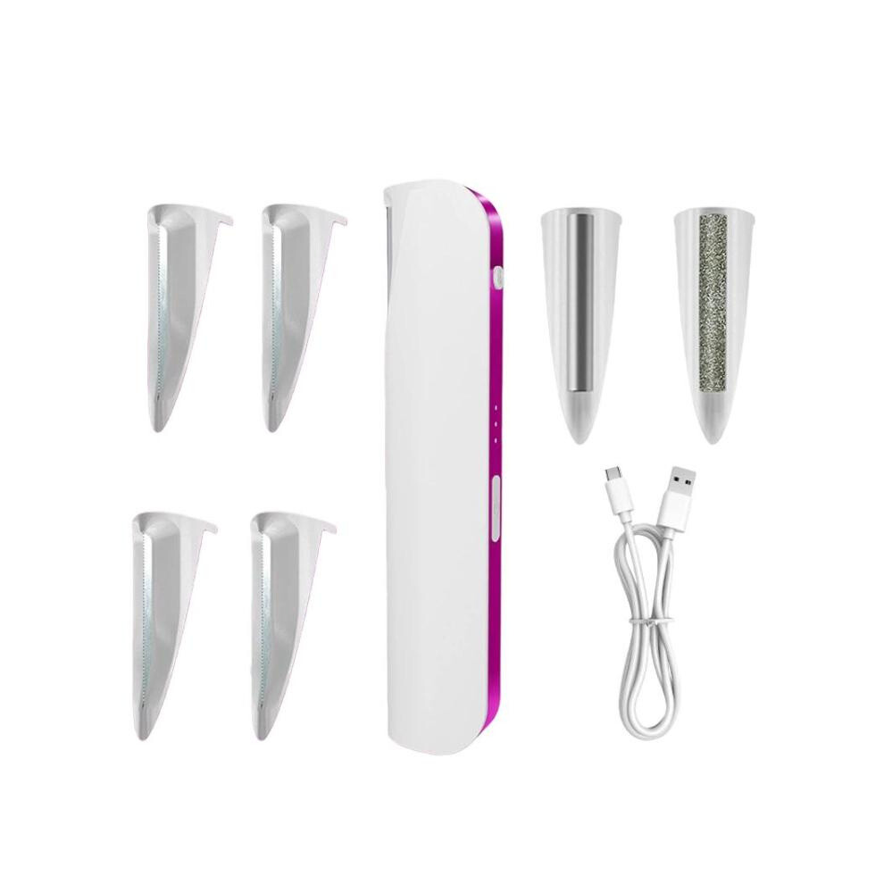 Light/White Electric Hair Remover With Ultrasonic Shaver Eyebrow Trimmer(1 White)