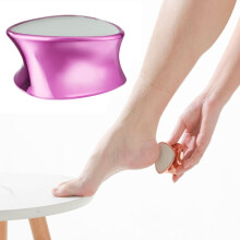2-in-1 Hair Removal Foot File, Foot Cleaner, Pedicure Tool, Hair Removal Device (Pink)