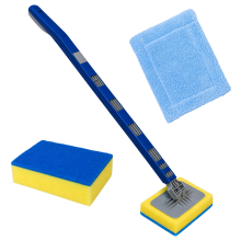 KCT Extendable Household Cleaner Kit Tile Window Bathroom Scrubber Sponge Brush