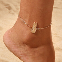 Boho Anklets for Women Beaded Pineapple Gothic Beach Chains