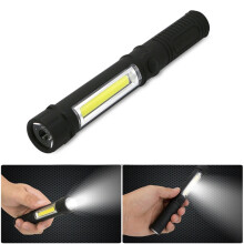 Multifunctional Portable Mini COB LED Work Light Pen-Shaped Outdoor Flashlight (Black)