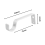 (White) Metal Curtain Pole Bracket 28mm 2pcs 2