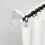 (White) Metal Curtain Pole Bracket 28mm 2pcs 5
